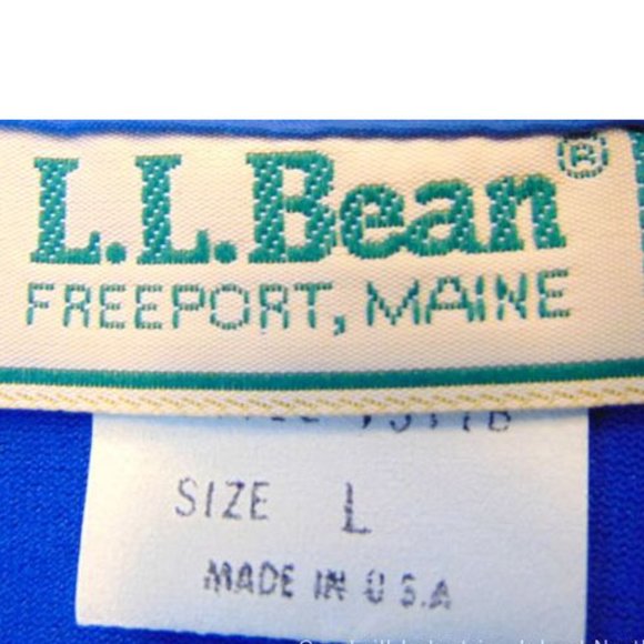 Vtg L.L. Bean Blue Sport Rash Guard Long Sleeve L - Picture 4 of 4